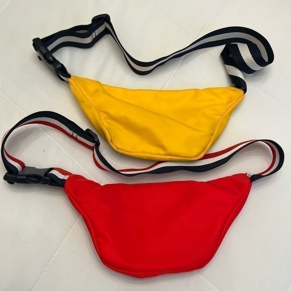 Forever 21 Red & Yellow Belt Bag Fanny Packs Zip Adjustable Strap - Picture 3 of 3